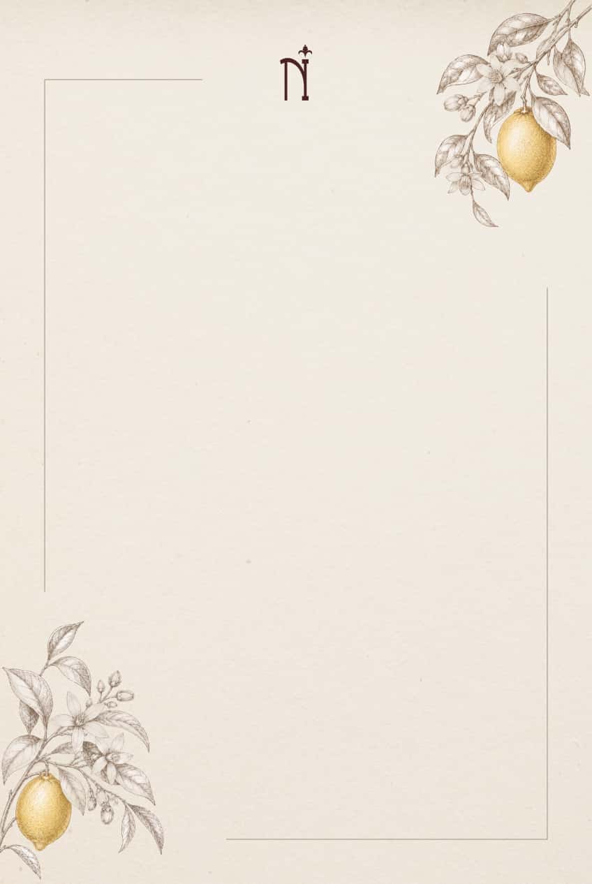 Beverages menu card